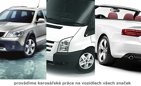 Zajistíme veškeré karosářské práce na vozidla všech značek
